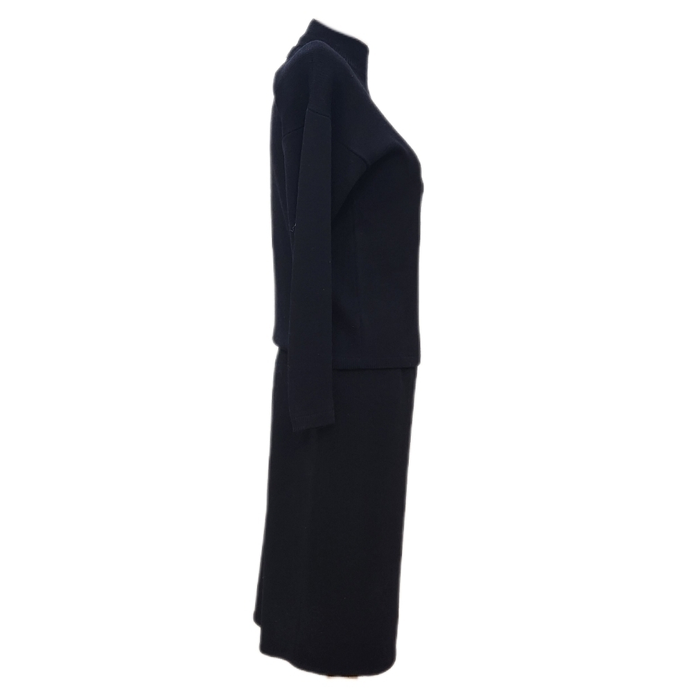 VTG 80s St. John by Marie Gray Black Santana Knit 2-Piece Set Evening, Womens S - Picture 4 of 16
